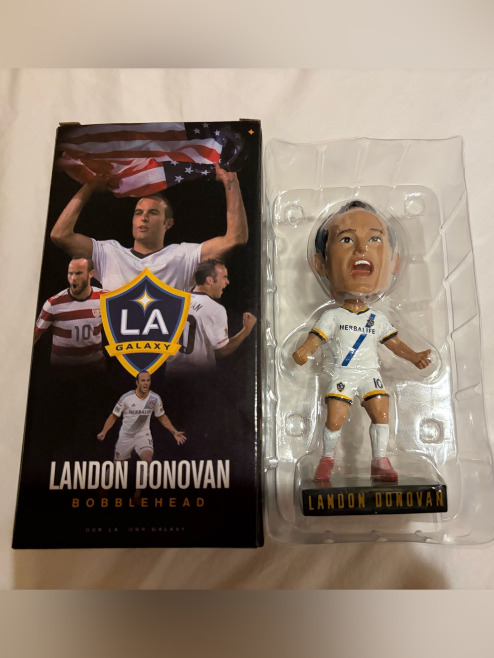 Galaxy By Harvic White and Blue LA Galaxy Soccer Bobblehead
